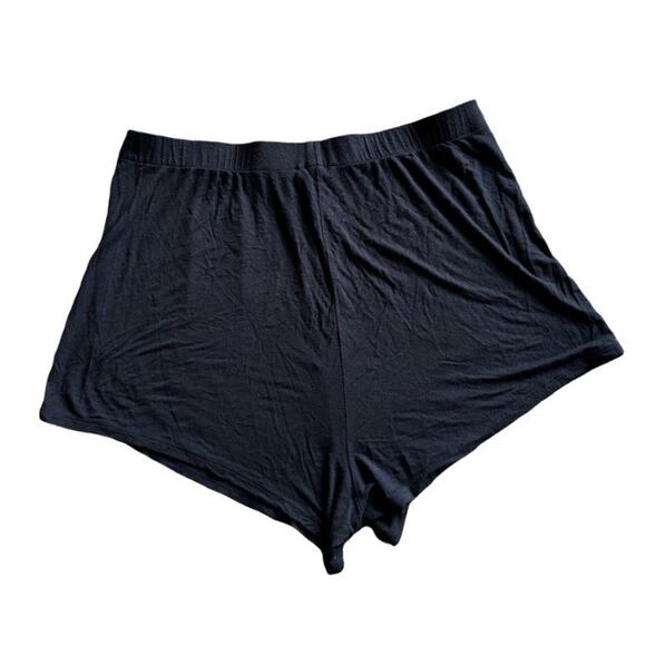 Skims Black Lounge Shorts Sleep Size XL Inner Drawstring Rayon Spandex Comfort - Picture 3 of 5